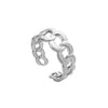 Wholesale Titanium Steel And Stainless Steel Opening Ring Geometric Style Electroplated For Women And Couples