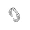 Wholesale Titanium Steel And Stainless Steel Opening Ring Geometric Style Electroplated For Women And Couples