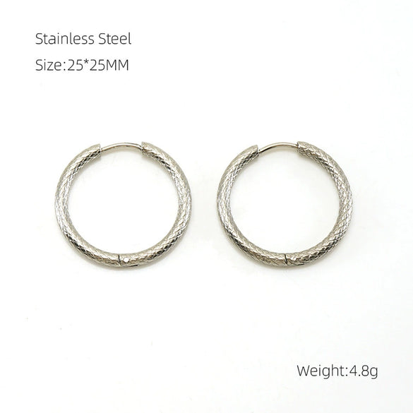 Wholesale 316L Stainless Steel And 316L Stainless Steel Simple Geometric Electroplated Flower Coil Earrings Unisex
