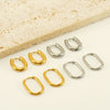 Wholesale 316L Stainless Steel And 316L Stainless Steel Simple Geometric Electroplated Flower Coil Earrings Unisex