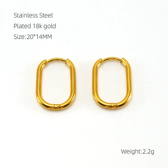 Wholesale 316L Stainless Steel And 316L Stainless Steel Simple Geometric Electroplated Flower Coil Earrings Unisex