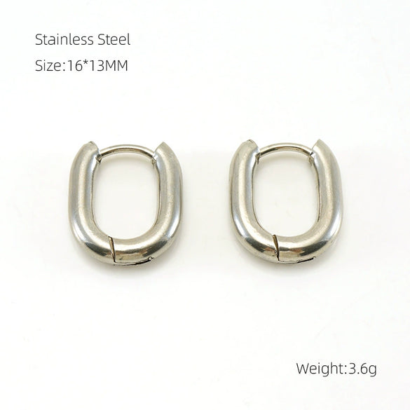 Wholesale 316L Stainless Steel And 316L Stainless Steel Simple Geometric Electroplated Flower Coil Earrings Unisex