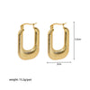 Wholesale Titanium Steel And Stainless Steel U Shaped Ladies Earrings With Pvdp Furnace Real Gold Treatment