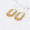Wholesale Titanium Steel And Stainless Steel U Shaped Ladies Earrings With Pvdp Furnace Real Gold Treatment