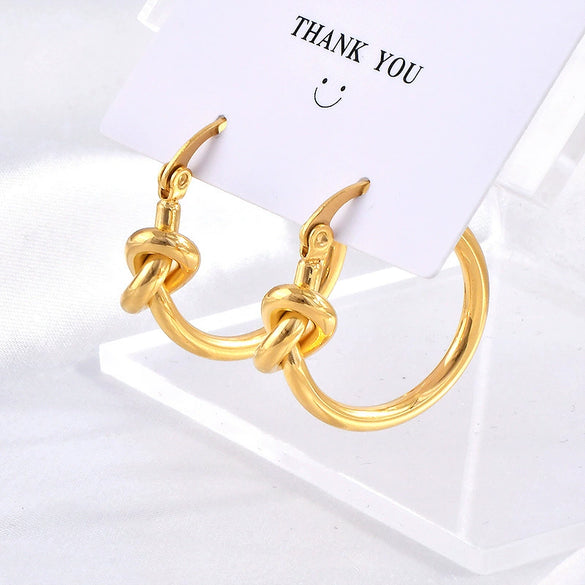 Wholesale Titanium Steel Animal Zodiac Cartoon Character Geometric Earrings Electroplated Jewelry