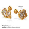 Wholesale 316L Stainless Steel Animal Zodiac Fashion Electroplated Women's Earrings