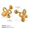 Wholesale 316L Stainless Steel Animal Zodiac Fashion Electroplated Women's Earrings