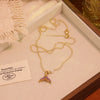 Wholesale Titanium Steel Animal Zodiac Pattern Fishtail Pendant Necklace Light Luxury Retro Accessories