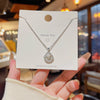 Wholesale Titanium Steel Animals Zodiac Pendant Necklace Set With Pearls And Mixed Gem Inlay For Women Light Luxury Style