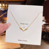 Wholesale Titanium Steel Antler Geometric Style Women's Necklace Cross Chain