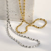 Wholesale Titanium Steel Bead Necklace Simple Geometric Hip Hop Style Electroplated