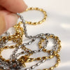 Wholesale Titanium Steel Bead Necklace Simple Geometric Hip Hop Style Electroplated