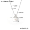 Wholesale Titanium Steel Bead Pendant Necklace With Geometric Pattern And Electroplating For Women