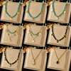 Wholesale Titanium Steel Beaded Butterfly Star Hollow Eye Pendant Round Bead Necklace Fashion Retro Style Electroplated