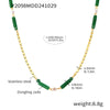 Wholesale 316L Stainless Steel Beaded Cat's Eye Stone Water Drop Collarbone Necklace Geometric Style Electroplated For Unisex