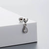 Wholesale Titanium Steel Bow Shape Zircon Earrings For Women With Fairy Style