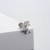 Wholesale Titanium Steel Bow Shape Zircon Earrings For Women With Fairy Style