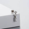 Wholesale Titanium Steel Bow Shape Zircon Earrings For Women With Fairy Style