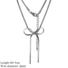Wholesale Titanium Steel Bow Snake Bone Chain Necklace With Electroplating For Women And Men