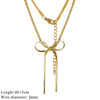 Wholesale Titanium Steel Bow Snake Bone Chain Necklace With Electroplating For Women And Men