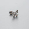 Wholesale Titanium Steel Bow Zirconia Fairy Style Women's Earrings