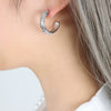 Wholesale Titanium Steel Bracelet And Earrings Set With Zircon Pendants Embossed Stereoscopic Design Electroplated French Court Style Non Fading Elegant Temperament Niche Fashion