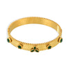 Wholesale Titanium Steel Bracelet With Clover Zircon Czech Glass Flower Buckle And Gear Design 18K Gold Plated