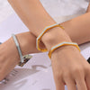 Wholesale Titanium Steel Bracelet With Electroplating Full Of Zircon Simple Style Geometric Shape All Over The Sky Star Design