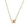 Wholesale Titanium Steel Butterfly Bow Pendant Clavicle Necklace For Female With Electroplating And Cartoon Style