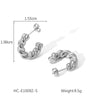 Wholesale Titanium Steel C Shaped Earrings Stainless Steel Vacuum Plated Electroplated Styling Geometric Women's Earrings