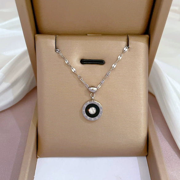 Wholesale Titanium Steel Cartoon Geometric Electroplated Necklace For Women