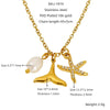 Wholesale Titanium Steel Conch Necklace With Animal Zodiac Pendant Electroplating Design Cross Chain For Women