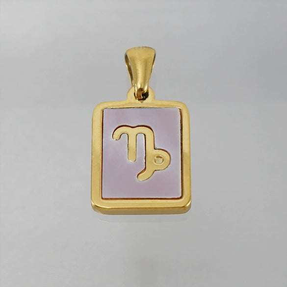 Wholesale Titanium Steel Constellation Shell Necklace For Women With 18K Gold Electroplated Pendant