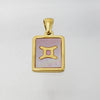 Wholesale Titanium Steel Constellation Shell Necklace For Women With 18K Gold Electroplated Pendant