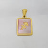 Wholesale Titanium Steel Constellation Shell Necklace For Women With 18K Gold Electroplated Pendant