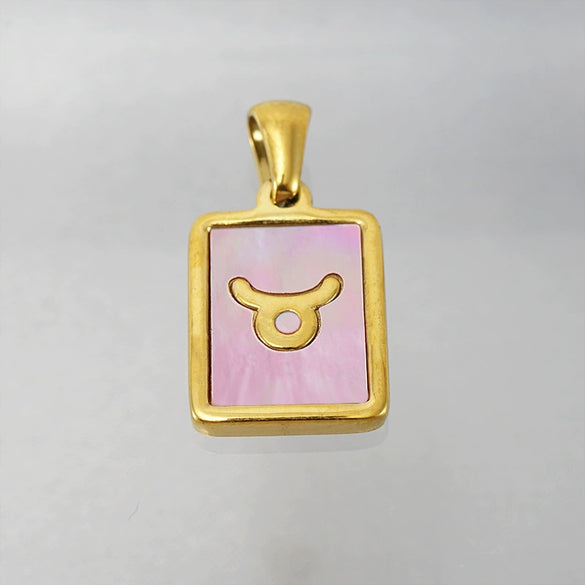 Wholesale Titanium Steel Constellation Shell Necklace For Women With 18K Gold Electroplated Pendant
