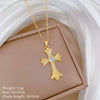 Wholesale Titanium Steel Copper Microinlay Geometric Minimalist Necklace Unisex With Real Gold Electroplating And Diamond Design