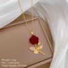 Wholesale Titanium Steel Copper Microinlay Geometric Minimalist Necklace Unisex With Real Gold Electroplating And Diamond Design