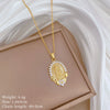Wholesale Titanium Steel Copper Microinlay Geometric Minimalist Necklace Unisex With Real Gold Electroplating And Diamond Design