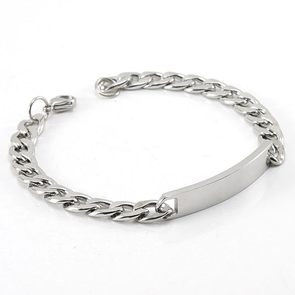 Wholesale Titanium Steel Couple Bracelet Geometric Fashion Polished Jewelry For Men And Women