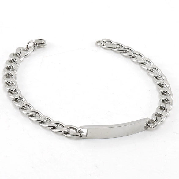 Wholesale Titanium Steel Couple Bracelet Geometric Fashion Polished Jewelry For Men And Women