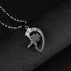 Wholesale Titanium Steel Couple Necklace With Four Leaf Clover Pendant And Letters Numbers Text Pattern