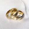 Wholesale Titanium Steel Couple Ring Simple Style Geometric Pattern Electroplated