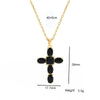 Wholesale Titanium Steel Cross Ochain Necklace For Women With Inlaid Zircon And Geometric Design