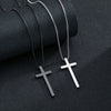 Wholesale Titanium Steel Cross Pendant Jewelry With Pearl Chain And Electroplating Treatment