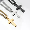 Wholesale Titanium Steel Cross Pendant Necklace For Men And Women With Electroplating