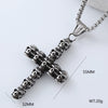 Wholesale Titanium Steel Cross Pendant Necklace Geometric Punk Hiphop Style With Polishing