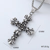 Wholesale Titanium Steel Cross Pendant Necklace Geometric Punk Hiphop Style With Polishing