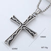 Wholesale Titanium Steel Cross Pendant Necklace Geometric Punk Hiphop Style With Polishing