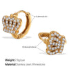 Wholesale 316L Stainless Steel Crown Love Earrings 18K Gold Plated Fashion Style